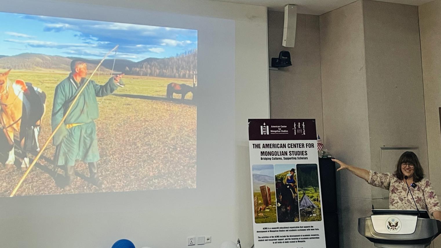 Dr Natasha Fijn, presentation at the American Centre for Mongolian Studies (ACMS) in Ulaanbaatar 